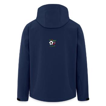 algeria football federation - Men’s Recycled Softshell Jacket by Stanley/Stella - navy - Back - AI Model Male 185 light (185cm)