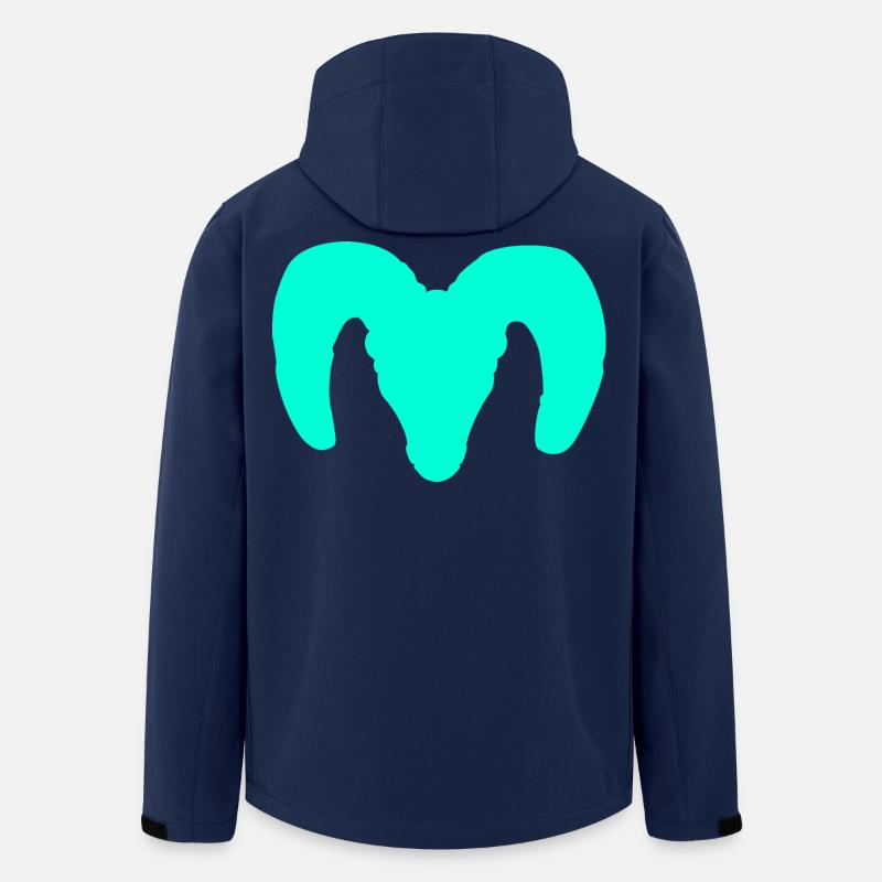 Dickhornschaf Silhouette – Wildnis pur - Recycelte Männer Softshell-Jacke von Stanley/Stella - Navy