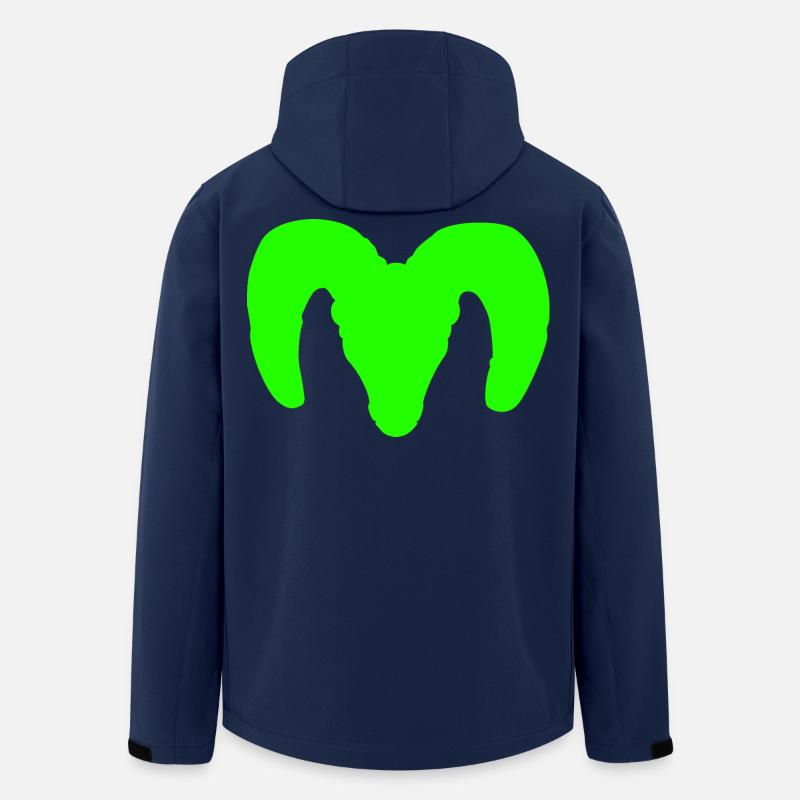 Dickhornschaf Silhouette – Wildnis pur - Recycelte Männer Softshell-Jacke von Stanley/Stella - Navy