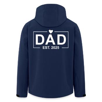 Papa Est 2025 - Recycelte Männer Softshell-Jacke von Stanley/Stella - Navy - Hinten - AI Model Male 185 light (185cm)