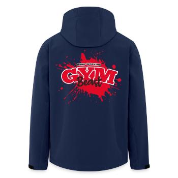 Gym Beast - Recycelte Männer Softshell-Jacke von Stanley/Stella - Navy - Hinten - AI Model Male 185 light (185cm)