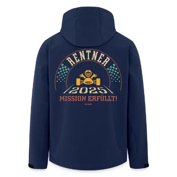 Rentner 2025 – Mission Erfüllt (Ruhestand / 4C) - Recycelte Männer Softshell-Jacke von Stanley/Stella - Navy - Hinten - AI Model Male 185 light (185cm)