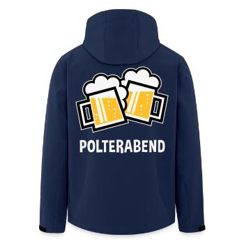 Polterabend (JGA Bier Bayrische Bierkrüge / 3C) - Recycelte Männer Softshell-Jacke von Stanley/Stella - Navy - Hinten - AI Model Male 185 light (185cm)