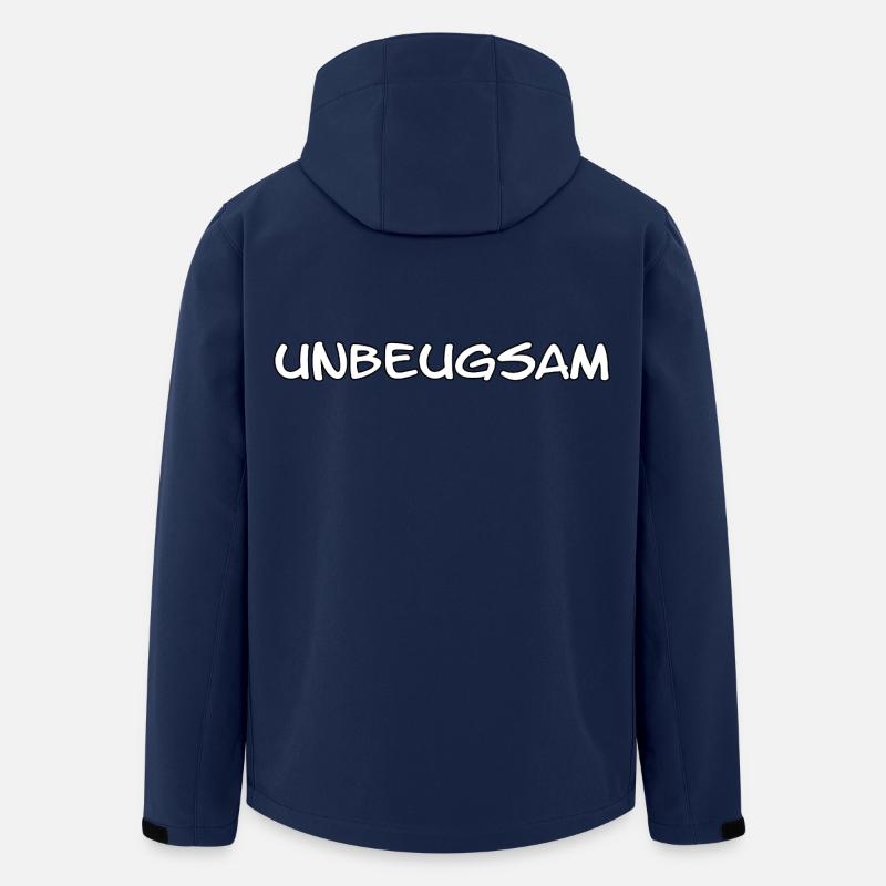 UNBEUGSAM lustiger Spruch Haltung - Recycelte Männer Softshell-Jacke von Stanley/Stella - Navy