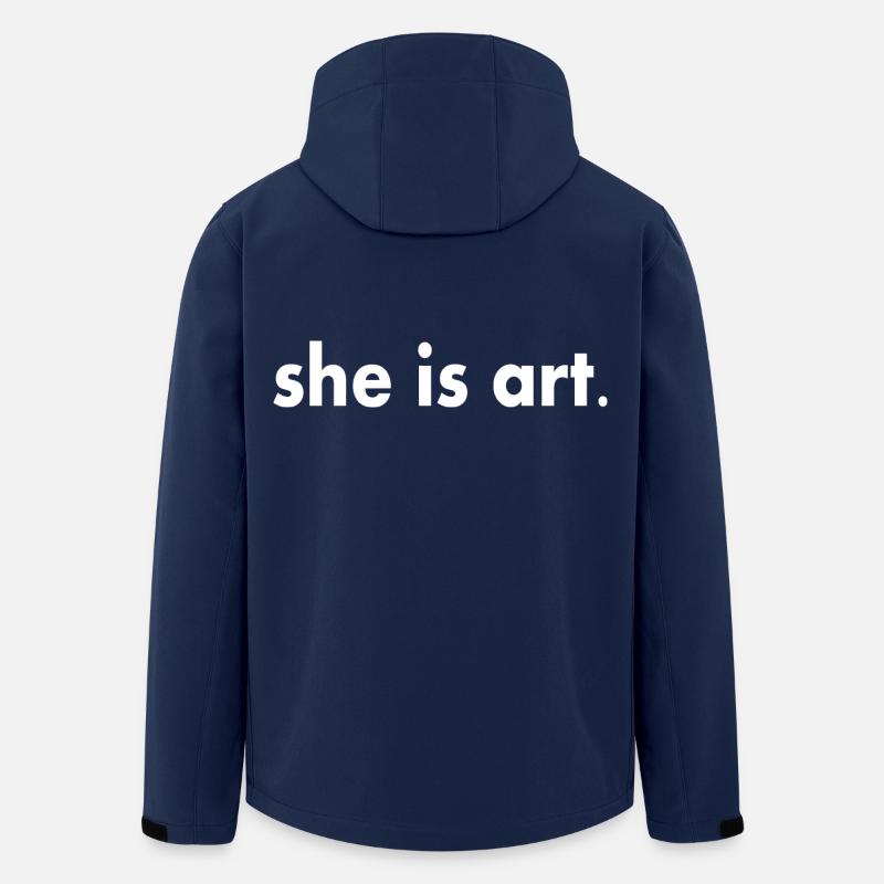 She is art - Recycelte Männer Softshell-Jacke von Stanley/Stella - Navy
