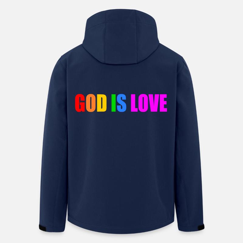God is love - Recycelte Männer Softshell-Jacke von Stanley/Stella - Navy