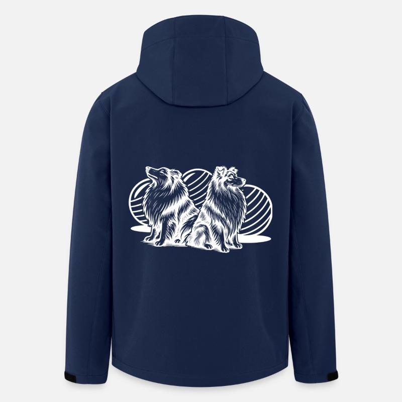 Treibball (weiß) - Recycelte Männer Softshell-Jacke von Stanley/Stella - Navy