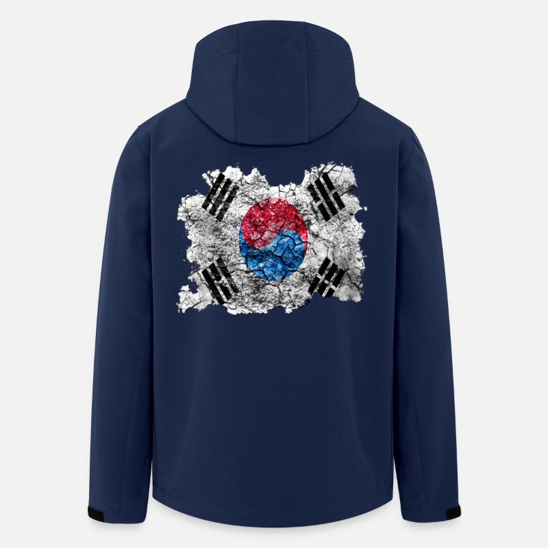 Korea (Süd-) Vintage Flagge - Recycelte Männer Softshell-Jacke von Stanley/Stella - Navy