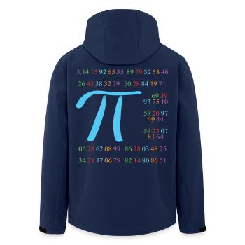 Pi mit 110 Nachkommastellen - Recycelte Männer Softshell-Jacke von Stanley/Stella - Navy - Hinten - AI Model Male 185 light (185cm)
