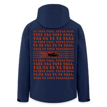 Famous TV series of the 80s - Team A with Van - Men’s Recycled Softshell Jacket by Stanley/Stella - navy - Back - AI Model Male 185 light (185cm)