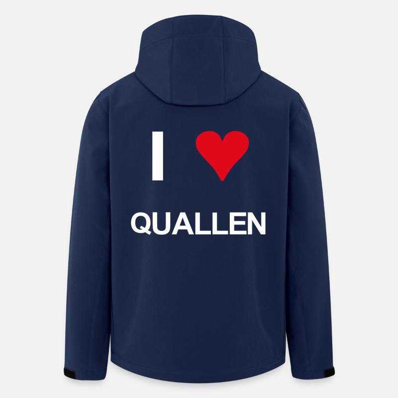 I love Quallen - Recycelte Männer Softshell-Jacke von Stanley/Stella - Navy