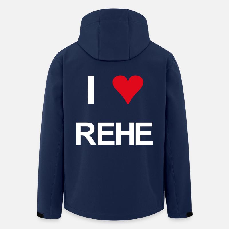 I love rehe - Recycelte Männer Softshell-Jacke von Stanley/Stella - Navy