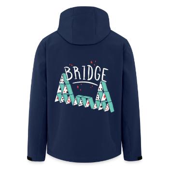 Bridge Kartenspiel - Recycelte Männer Softshell-Jacke von Stanley/Stella - Navy - Hinten - AI Model Male 185 light (185cm)