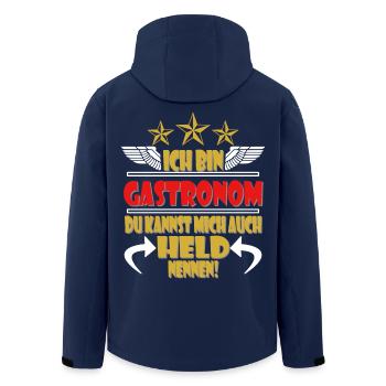 Gastronom Restaurant Gastronomie - Recycelte Männer Softshell-Jacke von Stanley/Stella - Navy - Hinten - AI Model Male 185 light (185cm)