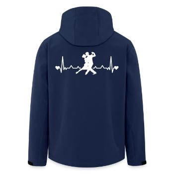 Tango Argentino Heartbeat Tanguera Tanguero - Recycelte Männer Softshell-Jacke von Stanley/Stella - Navy - Hinten - AI Model Male 185 light (185cm)
