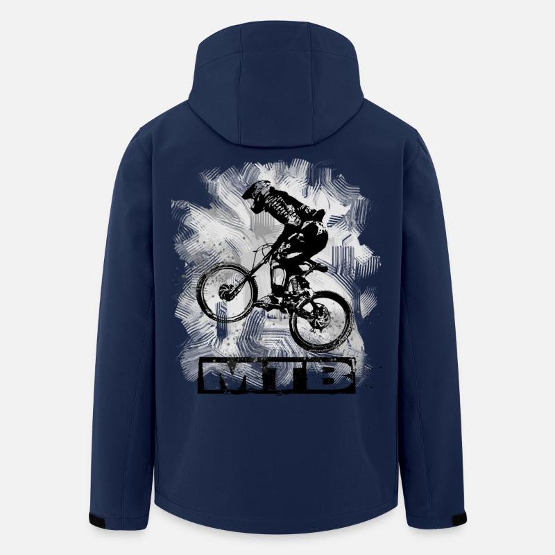 MTB - Recycelte Männer Softshell-Jacke von Stanley/Stella - Navy