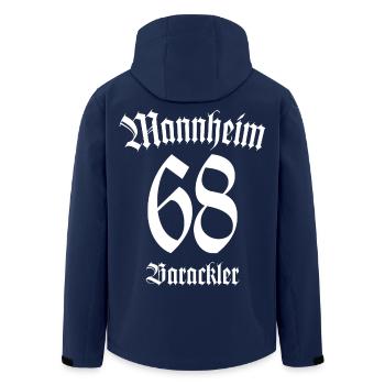 Mannheim 68 Barackler - Recycelte Männer Softshell-Jacke von Stanley/Stella - Navy - Hinten - AI Model Male 185 light (185cm)