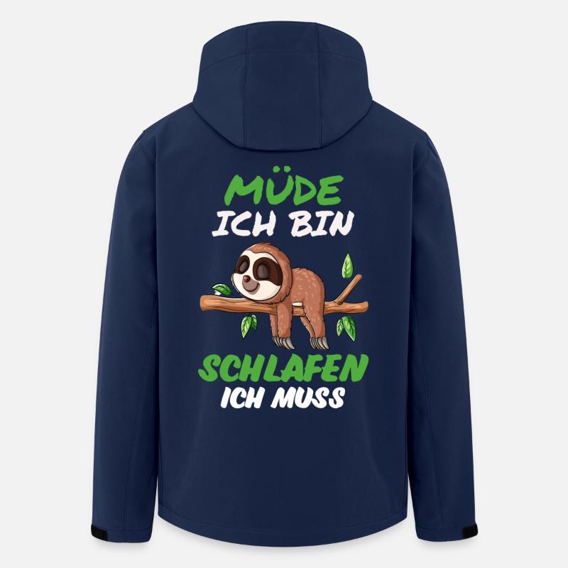 Faultier Müde - Recycelte Männer Softshell-Jacke von Stanley/Stella - Navy