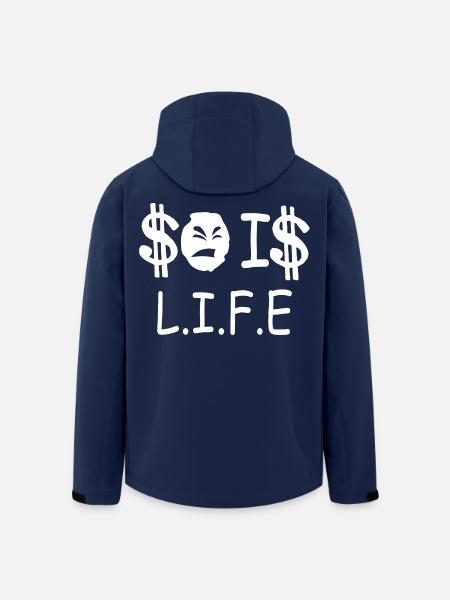 So ist das Leben - Recycelte Männer Softshell-Jacke von Stanley/Stella - Navy