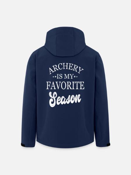 Bogenschießen ist meine Lieblingssaison - Recycelte Männer Softshell-Jacke von Stanley/Stella - Navy