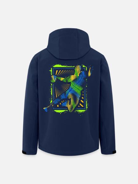 Retro Handball Spieler - Handballer - Ballsport - Recycelte Männer Softshell-Jacke von Stanley/Stella - Navy