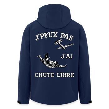J'Peux Pas J'ai Chute Libre Cadeau Parachutiste - Veste softshell homme en polyester recyclé Stanley/Stella - marine - Dos - AI Model Male 185 light (185cm)