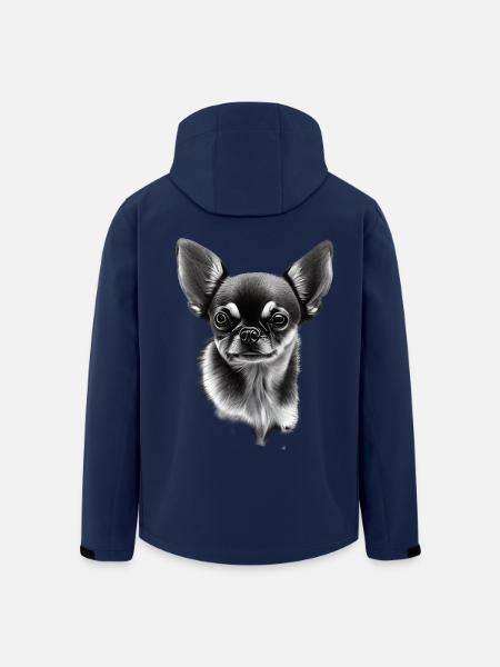 Chihuahua Kurzhaar - Recycelte Männer Softshell-Jacke von Stanley/Stella - Navy