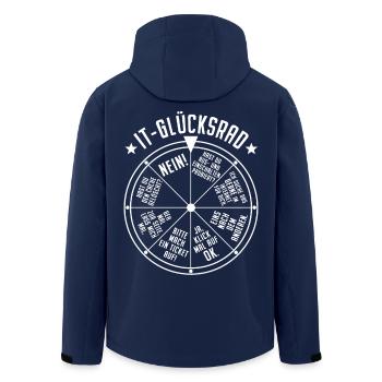IT Support Glücksrad Service Desk IT Helpdesk Nerd - Recycelte Männer Softshell-Jacke von Stanley/Stella - Navy - Hinten - AI Model Male 185 light (185cm)