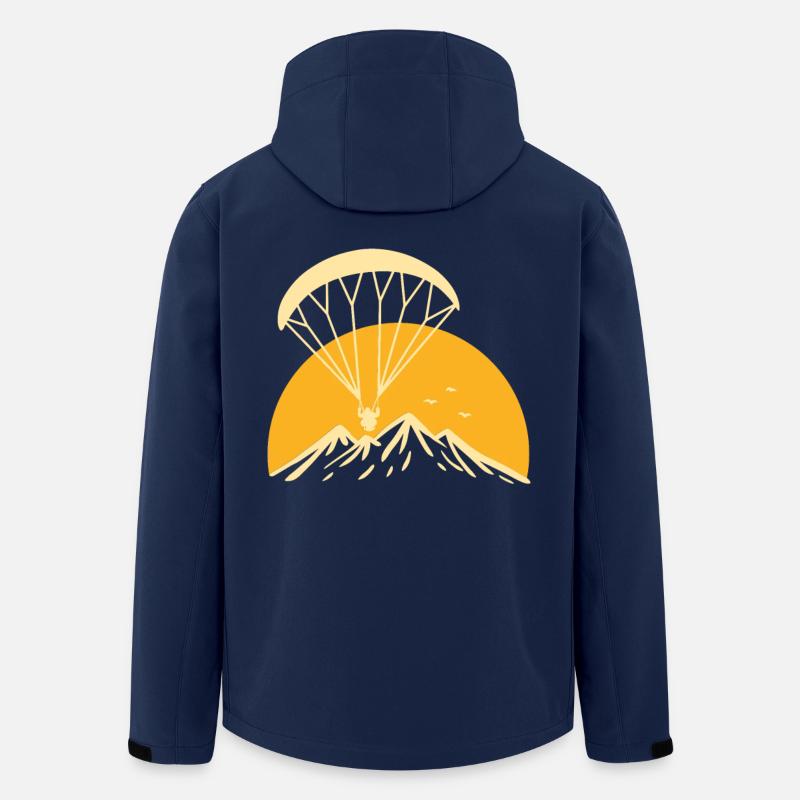 Paramotoring Retro - Recycelte Männer Softshell-Jacke von Stanley/Stella - Navy