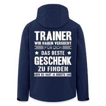 Bester Trainer Geschenk Spruch Lustig Mannschaft - Recycelte Männer Softshell-Jacke von Stanley/Stella - Navy - Hinten - AI Model Male 185 light (185cm)