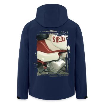 Simson Star - Recycelte Männer Softshell-Jacke von Stanley/Stella - Navy - Hinten - AI Model Male 185 light (185cm)