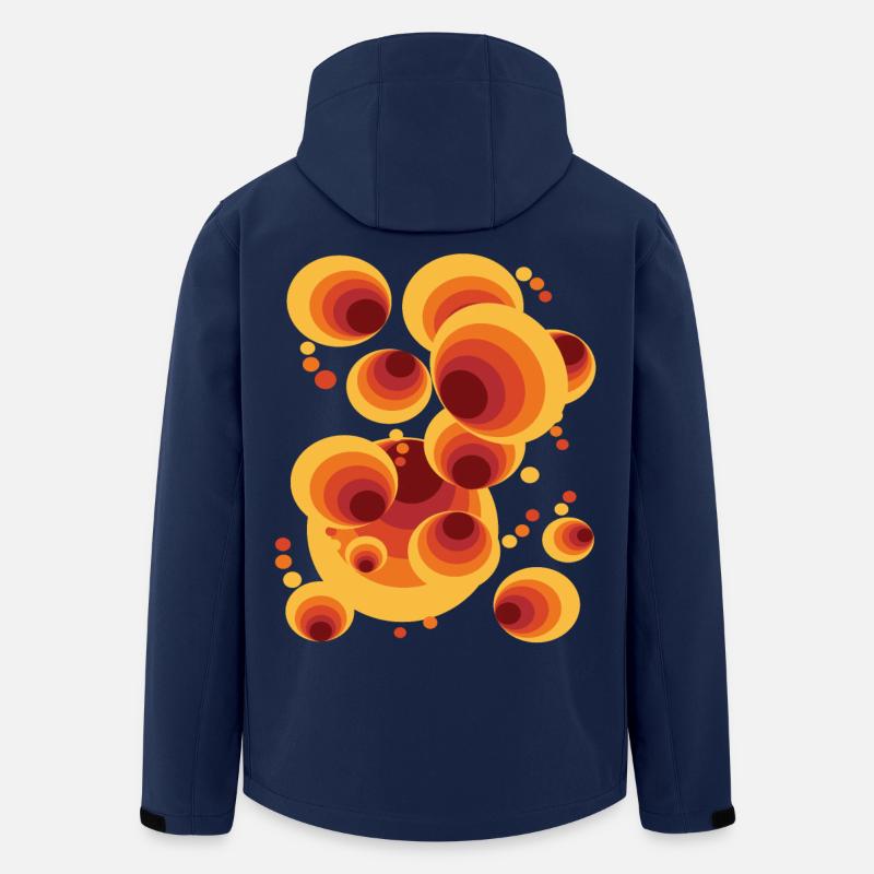 Abstrakte Polka Dots mit Farbverlauf - Recycelte Männer Softshell-Jacke von Stanley/Stella - Navy