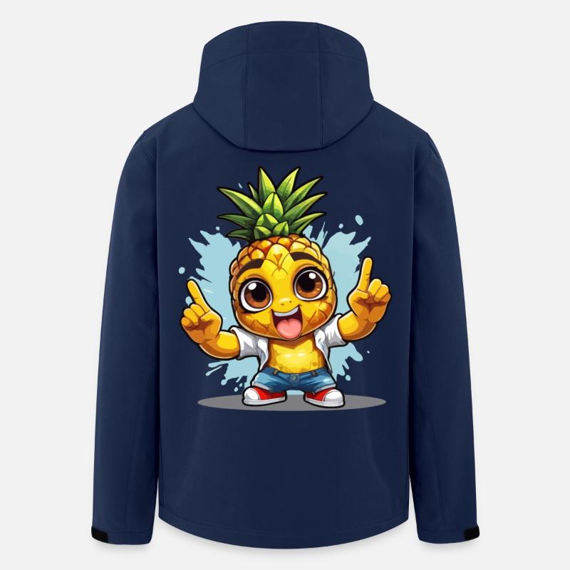 Ananas mit Guter Laune - Recycelte Männer Softshell-Jacke von Stanley/Stella - Navy