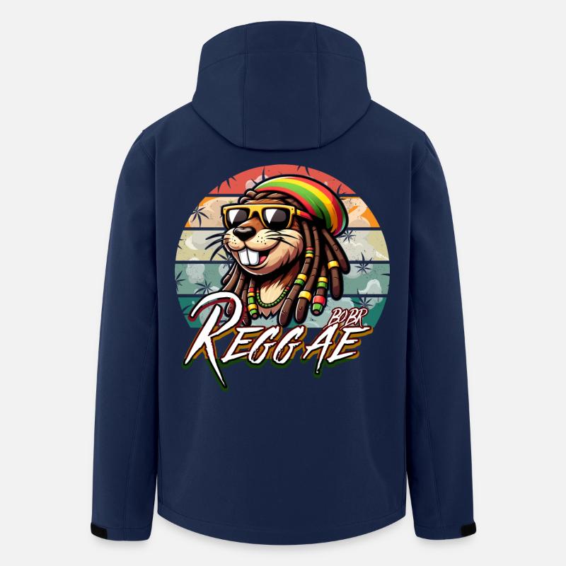 Bober Reggae - Rasta Bobr Marly - Veste softshell homme en polyester recyclé Stanley/Stella - marine
