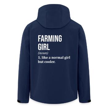 Landwirtschaft Landwirtschaft Landwirtschaft Landwirtschaft - Recycelte Männer Softshell-Jacke von Stanley/Stella - Navy - Hinten - AI Model Male 185 light (185cm)