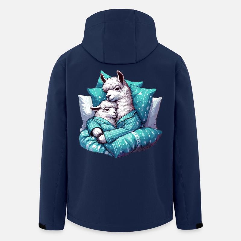 Kuscheln Lama Lamas Geschenk - Recycelte Männer Softshell-Jacke von Stanley/Stella - Navy