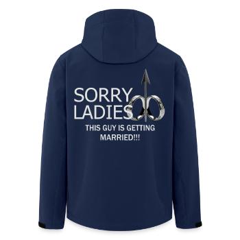 Mann wird Heiraten - Recycelte Männer Softshell-Jacke von Stanley/Stella - Navy - Hinten - AI Model Male 185 light (185cm)