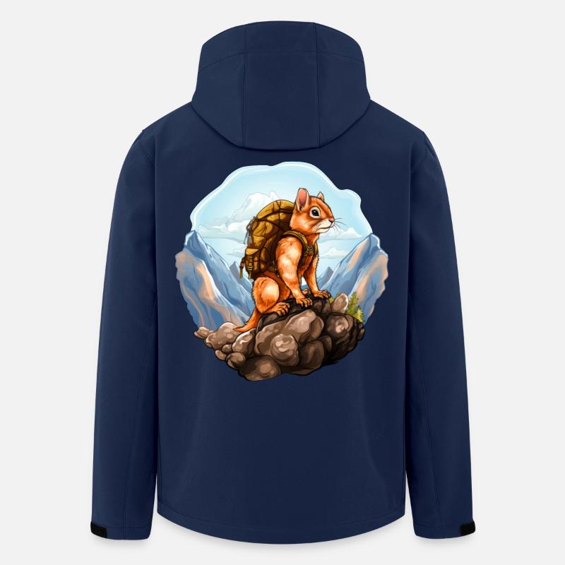 Eichhörnchen Bergsteiger / Wandern Eichhörnchen - Recycelte Männer Softshell-Jacke von Stanley/Stella - Navy
