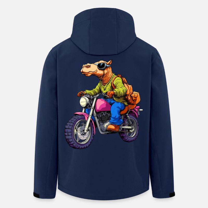 Kamel Motorrad - Recycelte Männer Softshell-Jacke von Stanley/Stella - Navy