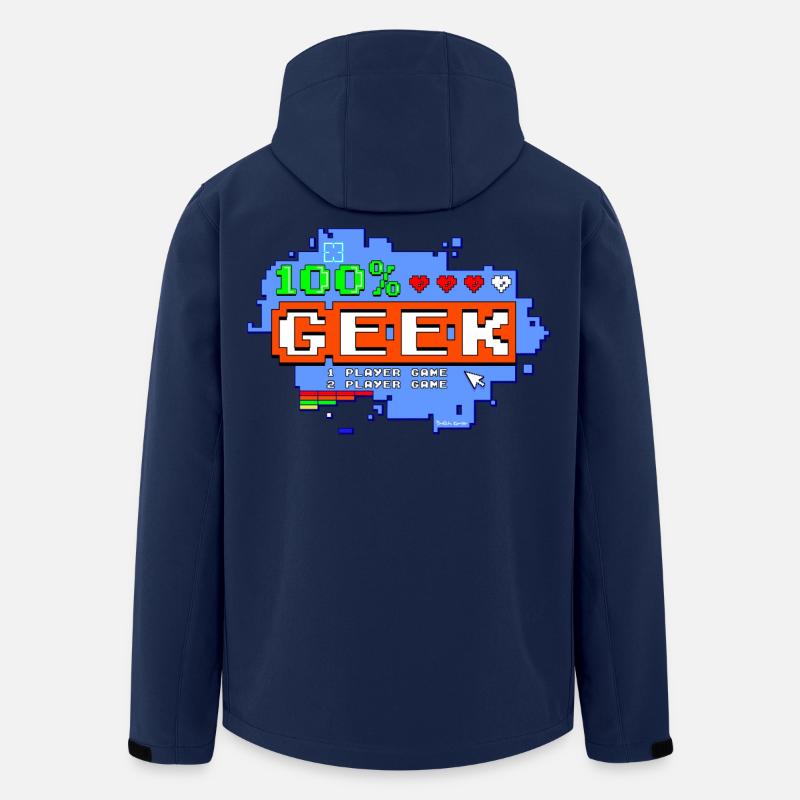 100% Geek - Recycelte Männer Softshell-Jacke von Stanley/Stella - Navy
