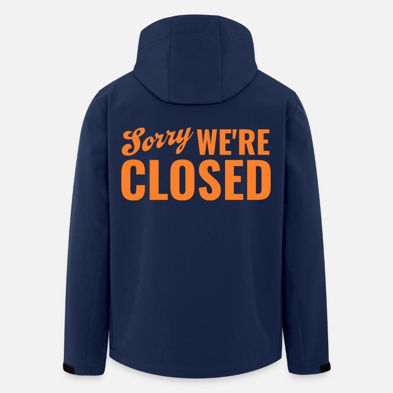 Sorry We’re Closed – Ironisches Statement - Recycelte Männer Softshell-Jacke von Stanley/Stella - Navy