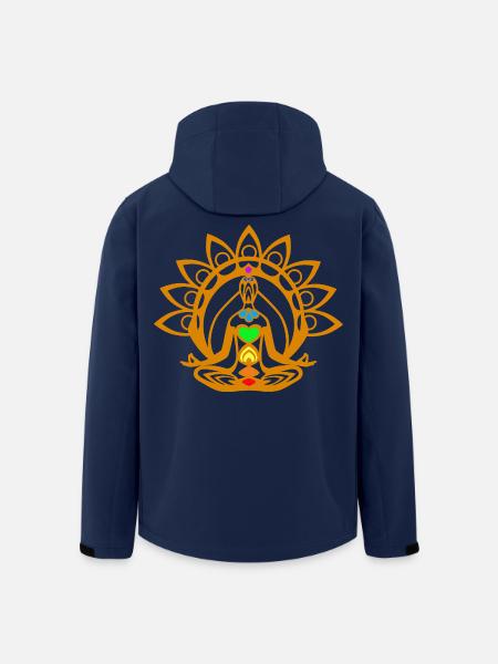 Chakra meditation - Recycelte Männer Softshell-Jacke von Stanley/Stella - Navy