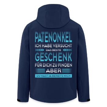 Bester Patenonkel Geschenk Lustiger Spruch Taufpat - Recycelte Männer Softshell-Jacke von Stanley/Stella - Navy - Hinten - AI Model Male 185 light (185cm)