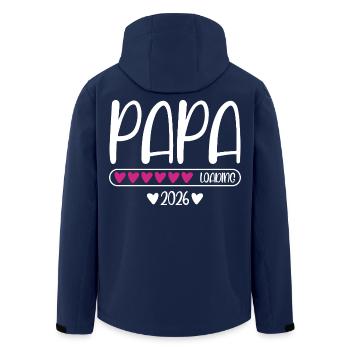 Papa 2026 loading - Recycelte Männer Softshell-Jacke von Stanley/Stella - Navy - Hinten - AI Model Male 185 light (185cm)