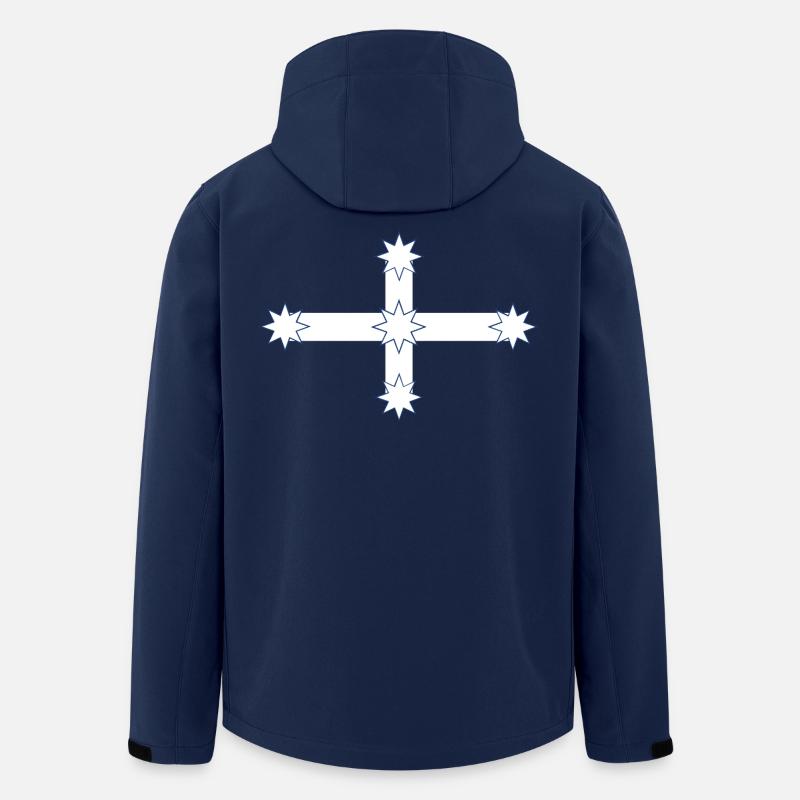 Drapeau australien Eureka - Veste softshell homme en polyester recyclé Stanley/Stella - marine
