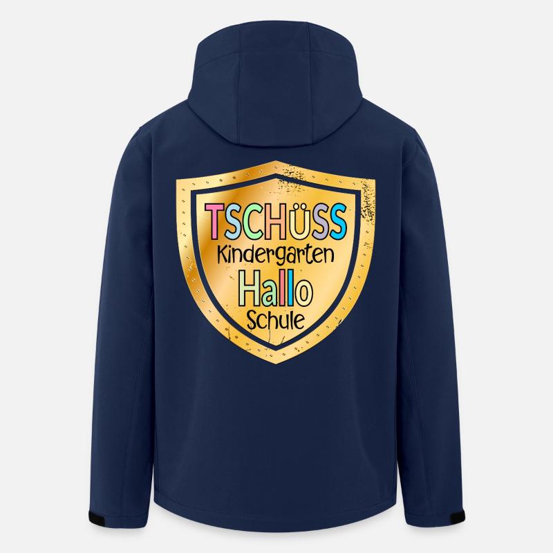 TSCHÜSS KINDERGARTEN - HALLO SCHULE - Recycelte Männer Softshell-Jacke von Stanley/Stella - Navy