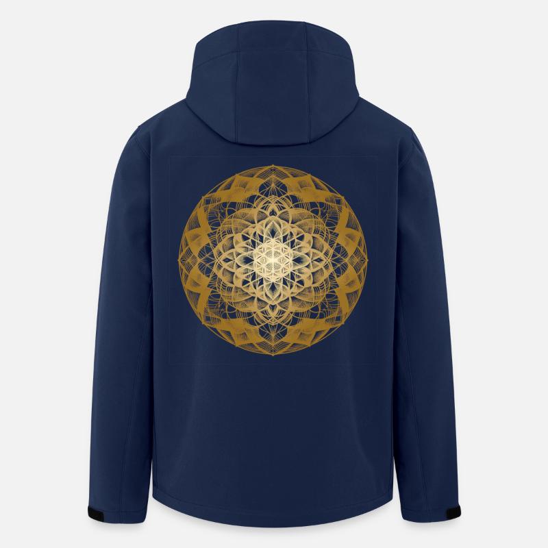 Heilige Geometrie Mandala - Recycelte Männer Softshell-Jacke von Stanley/Stella - Navy