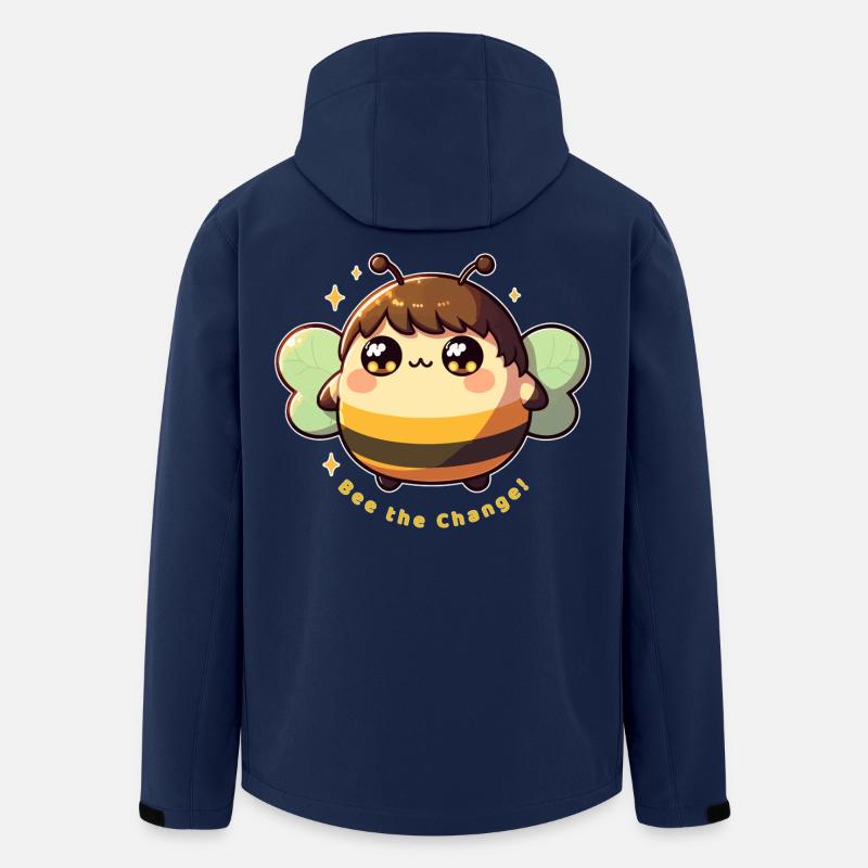 Biene die Veränderung! - Recycelte Männer Softshell-Jacke von Stanley/Stella - Navy