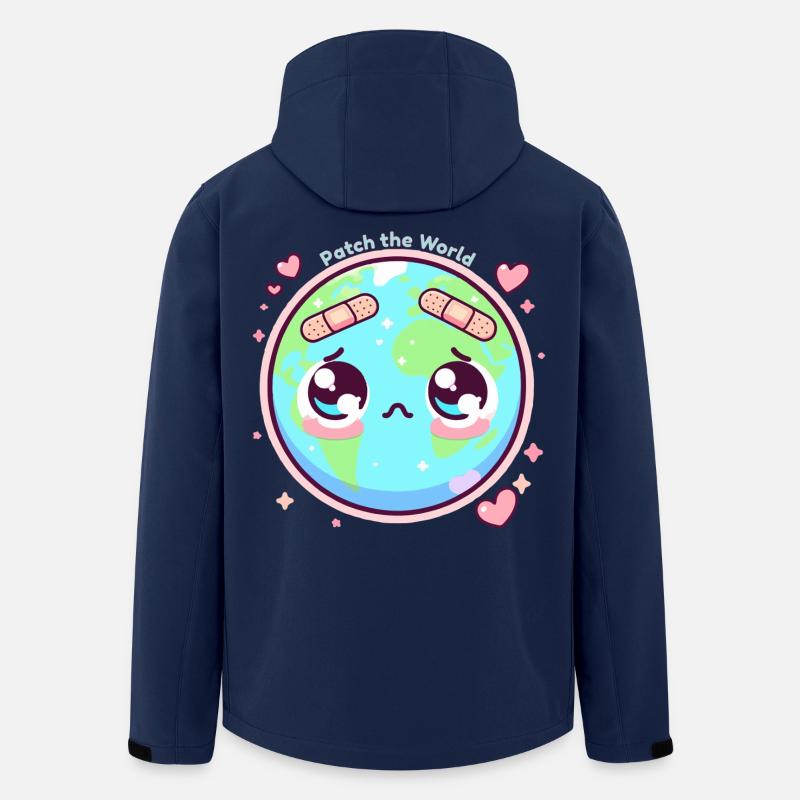Patch die Welt - Recycelte Männer Softshell-Jacke von Stanley/Stella - Navy