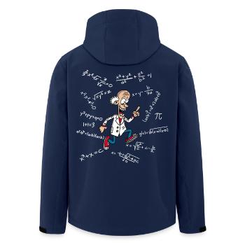 Ein leicht verrückter Wissenschaftler - Recycelte Männer Softshell-Jacke von Stanley/Stella - Navy - Hinten - AI Model Male 185 light (185cm)